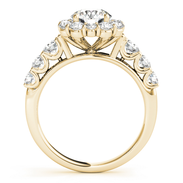 The Tessa Halo Engagement Ring, side view