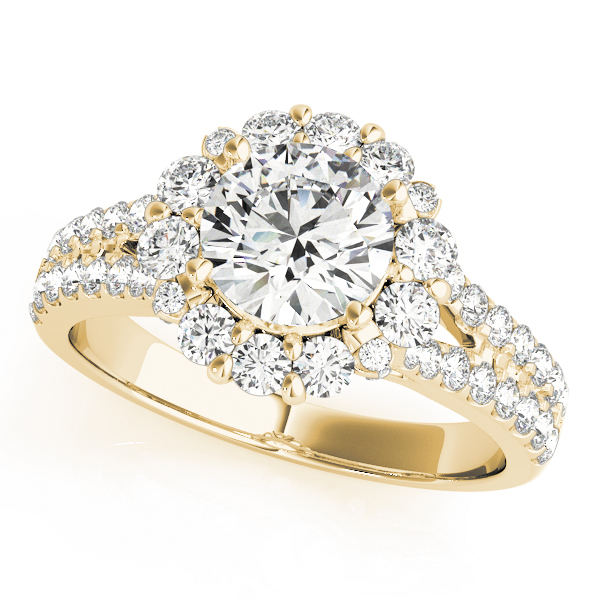 The Ivy Halo Engagement Ring, front view