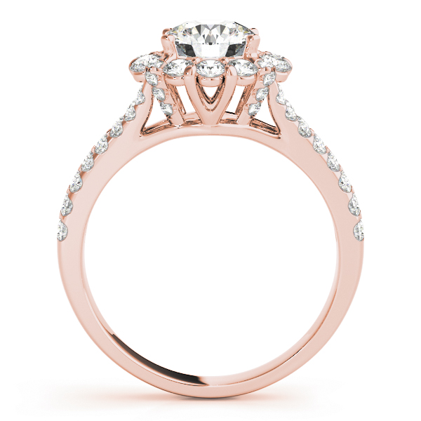 The Ivy Halo Engagement Ring, side view