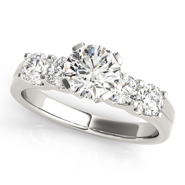 Single Row U-Prong Engagement Ring
