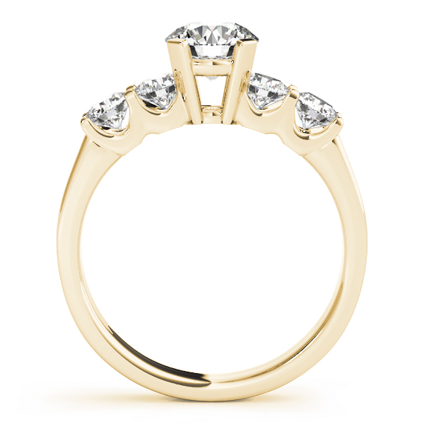 The Sophie Single-Row Engagement Ring, side view