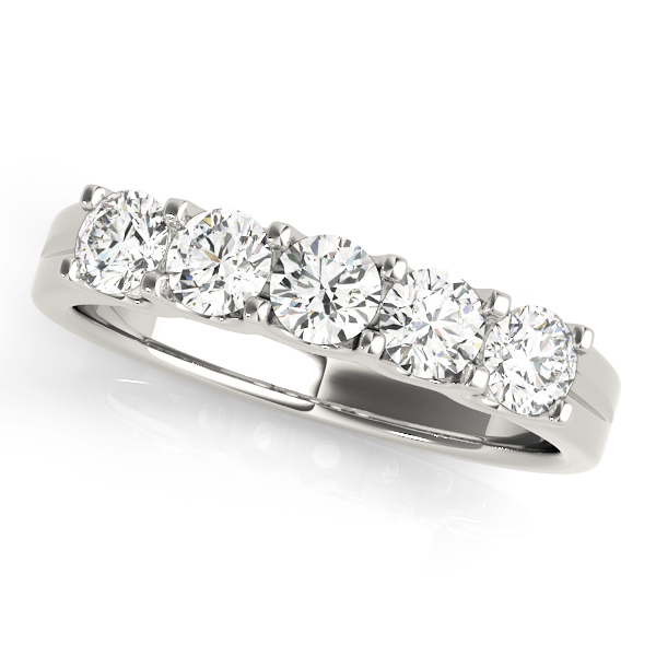 5-Stone U-Prong Wedding Band