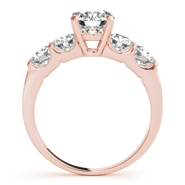 The Heidi Single-Row Engagement Ring, side view