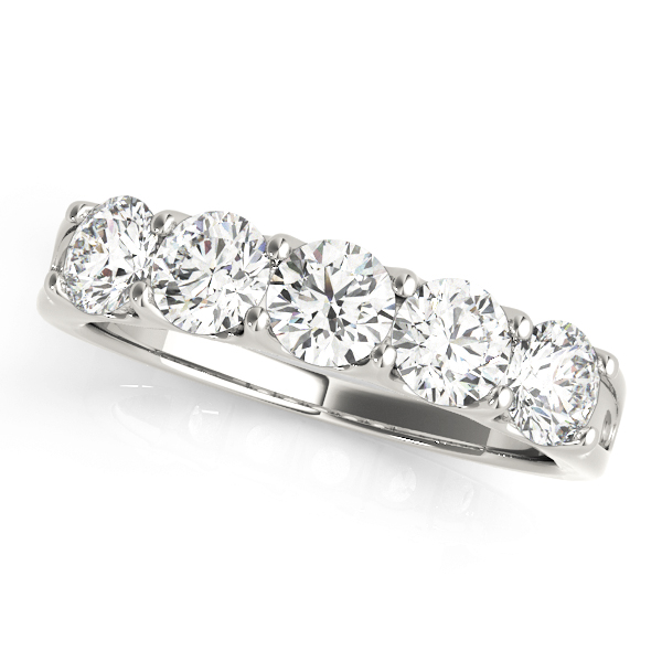 5-Stone Shared-Prong Wedding Band