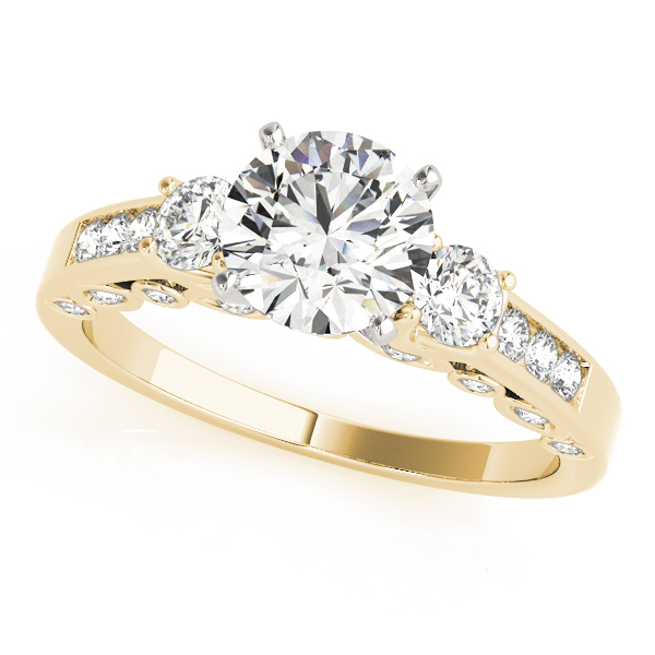 3-Stone Channel Set Solitaire Engagement Rings