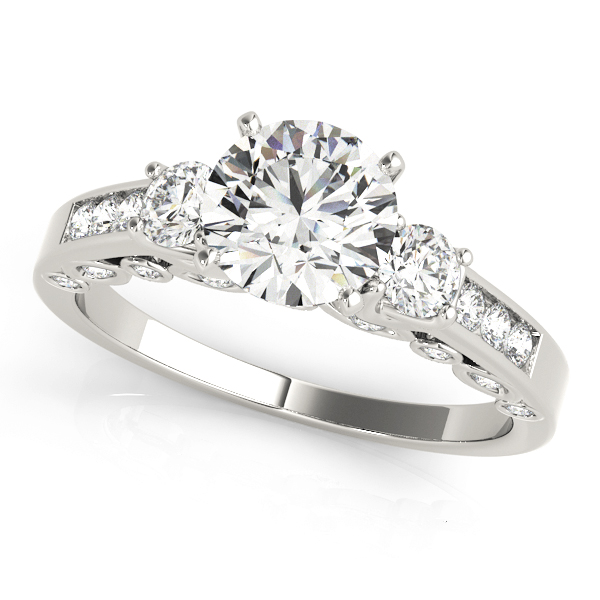 3-Stone Channel Set Solitaire Engagement Rings