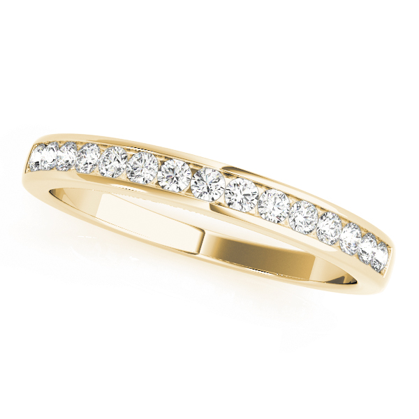 Single Row Channel Set Wedding Band