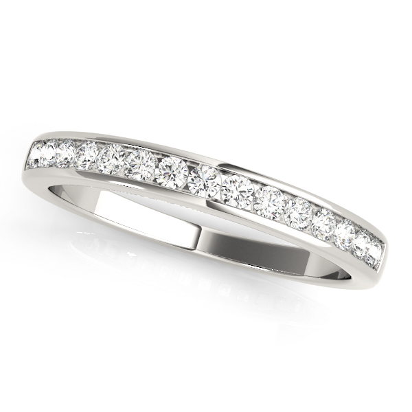 Single Row Channel Set Wedding Band