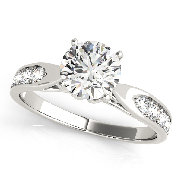 Single Row Prong Engagement Ring