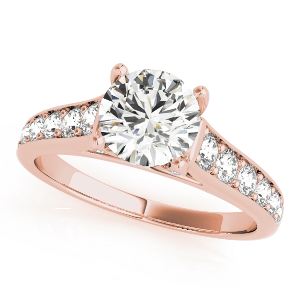 The Elise Single-Row Engagement Ring, front view