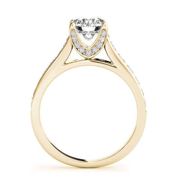 The Elise Single-Row Engagement Ring, side view