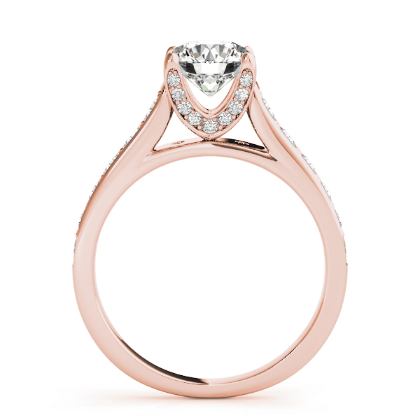 The Elise Single-Row Engagement Ring, side view