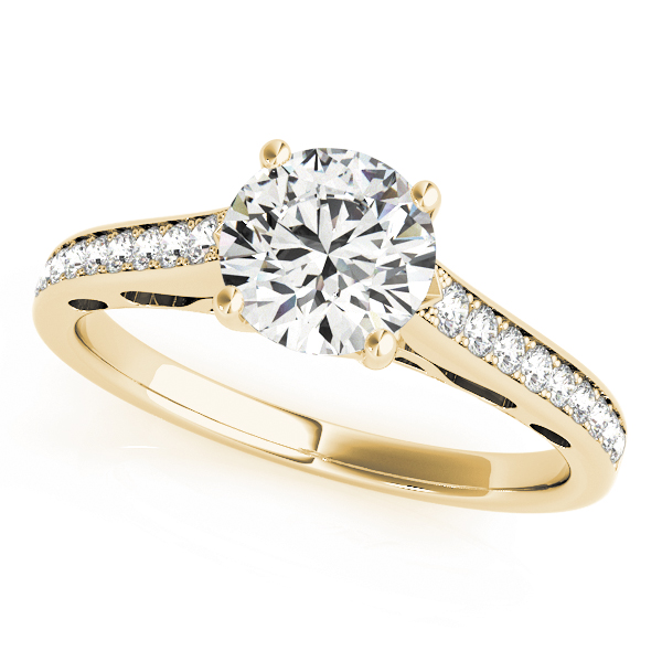 The Lauren Single-Row Engagement Ring, front view