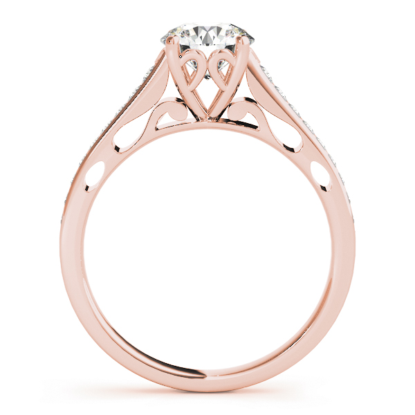 The Lauren Single-Row Engagement Ring, side view