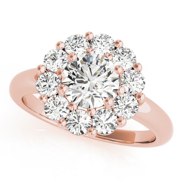 The Hollis Halo Engagement Ring, front view