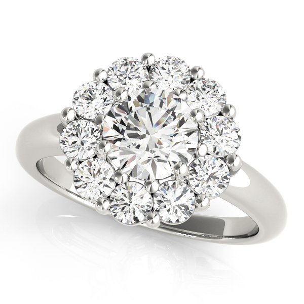 Round Halo Engagement Ring