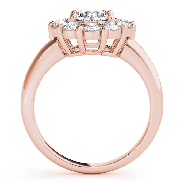 The Hollis Halo Engagement Ring, side view