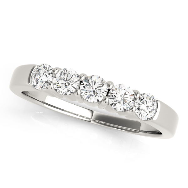 Shared Prong Wedding Band