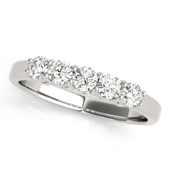 5-Stone Shared-Prong Wedding Band