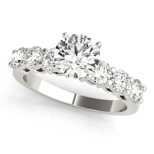 Shared Prong Engagement Ring