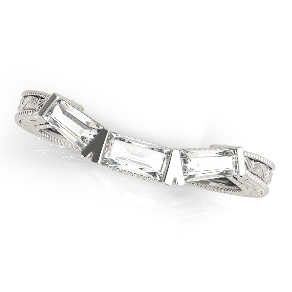 Fancy Shape Baguette Filigree Wedding Bands