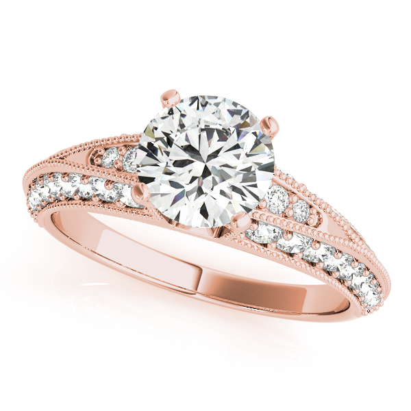 Multirow Milgrain Engagement Ring
