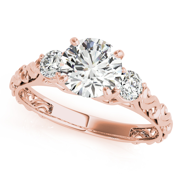 Vintage-Inspired 3-Stone Engagement Ring