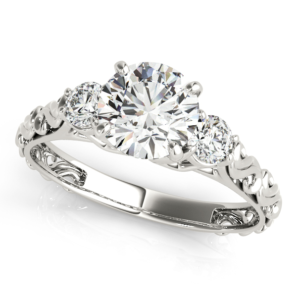 Vintage-Inspired 3-Stone Engagement Ring