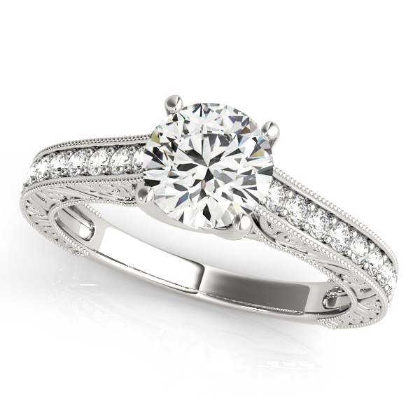 Vintage-Inspired Milgrain Trellis Engagement Ring