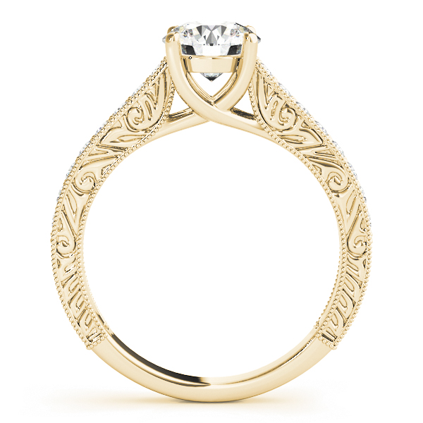 The Brooke Vintage Engagement Ring, side view