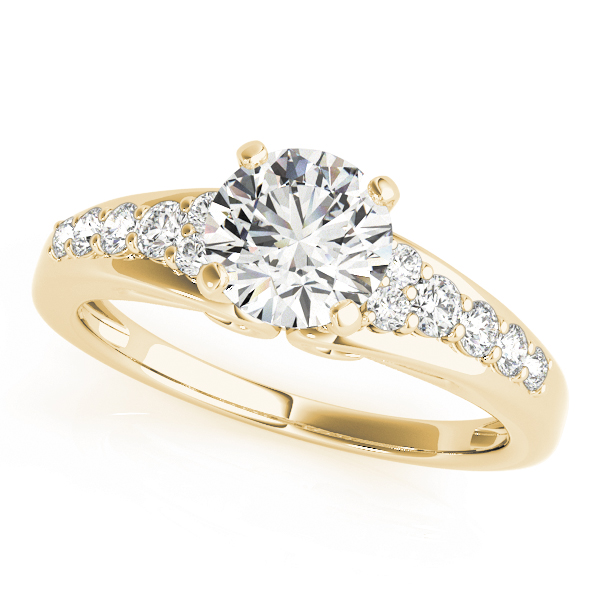Single Row Prong Set Engagement Ring