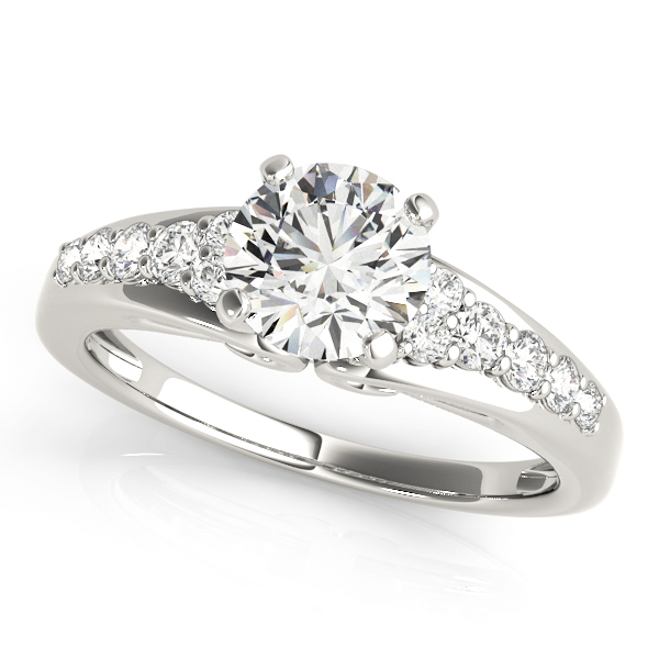 Single Row Prong Set Engagement Ring