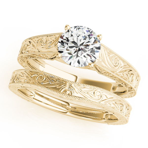 The Ellie Solitaire Engagement Ring, set view
