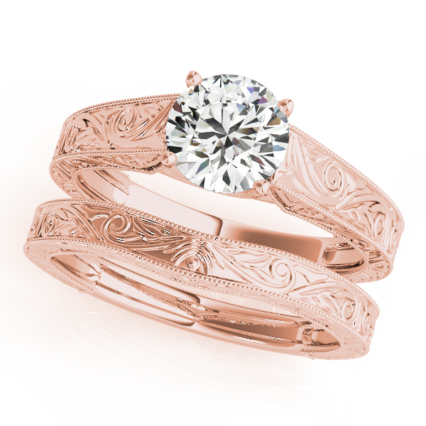 The Ellie Solitaire Engagement Ring, set view