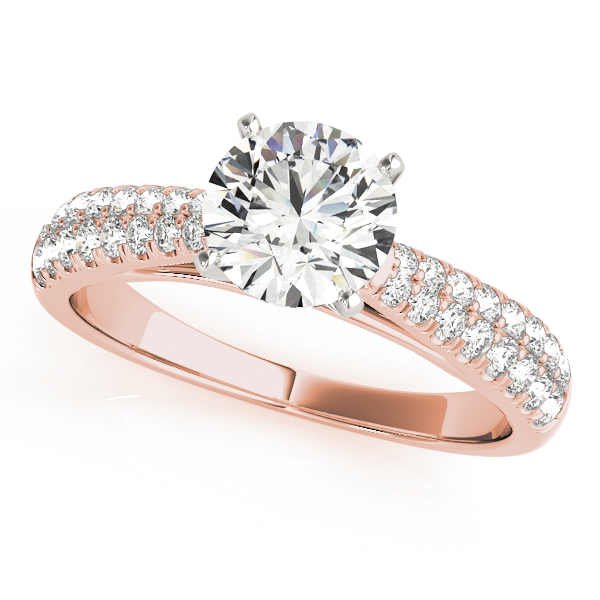 Round 2-Row Pavé Engagement Ring