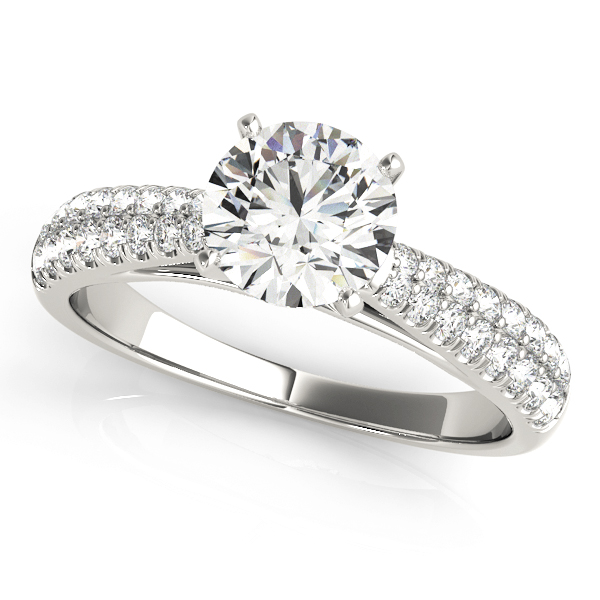 Round 2-Row Pavé Engagement Ring