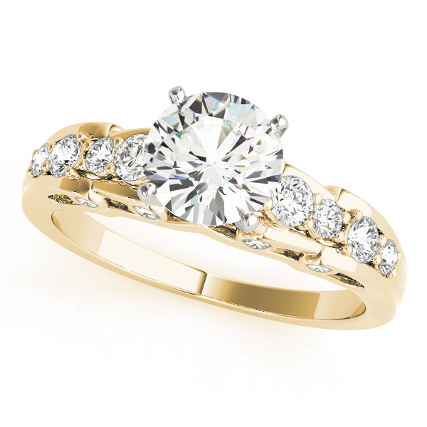 Single Row Prong Set Engagement Rings