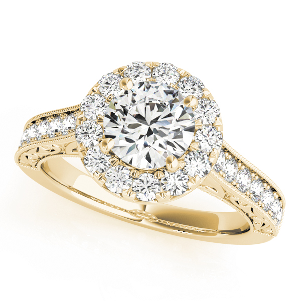 The Wren Halo Engagement Ring, front view