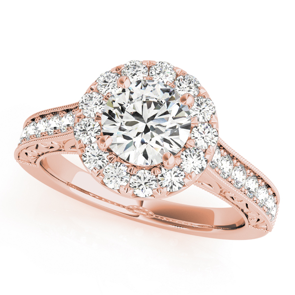The Wren Halo Engagement Ring, front view