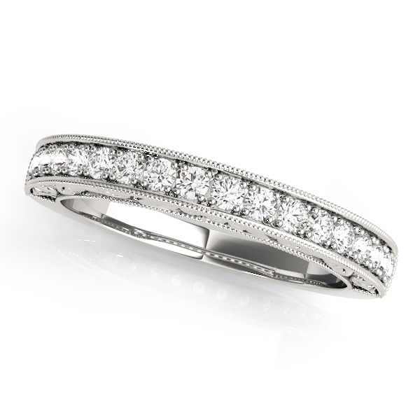 Milgrain Prong Set Wedding Ring