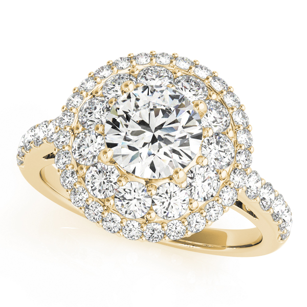 The Elise Double Halo Engagement Ring, front view