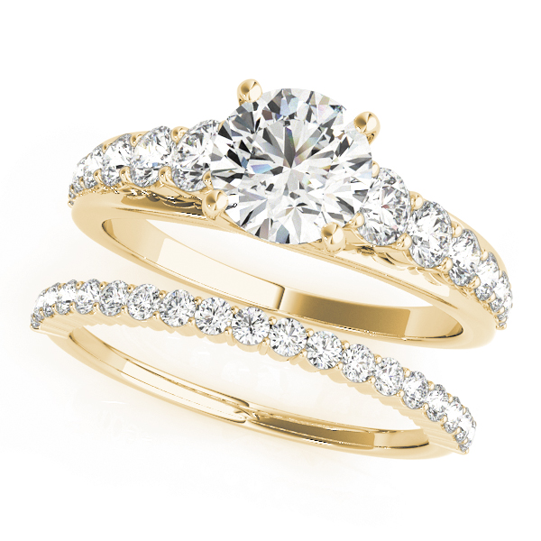 The Saoirse Single-Row Engagement Ring, set view