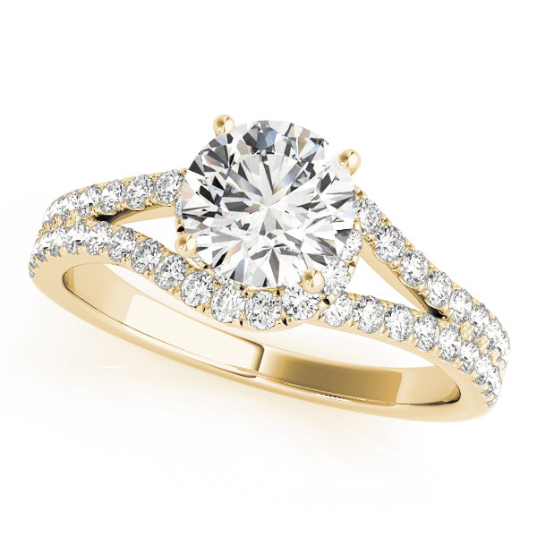 The Sophia Halo Engagement Ring, front view