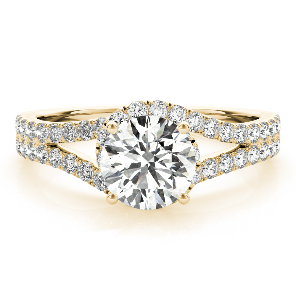 The Sophia Halo Engagement Ring, angled view