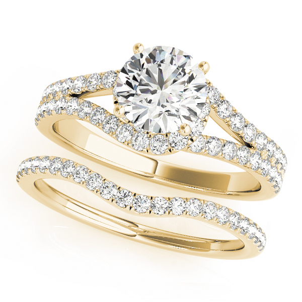 The Sophia Halo Engagement Ring, set view