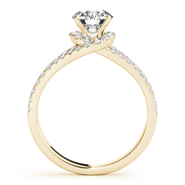 The Sophia Halo Engagement Ring, side view