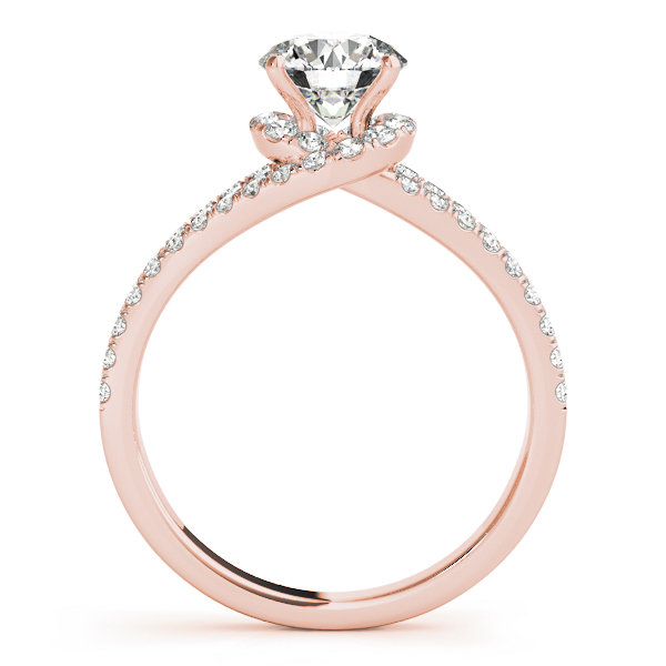 The Sophia Halo Engagement Ring, side view