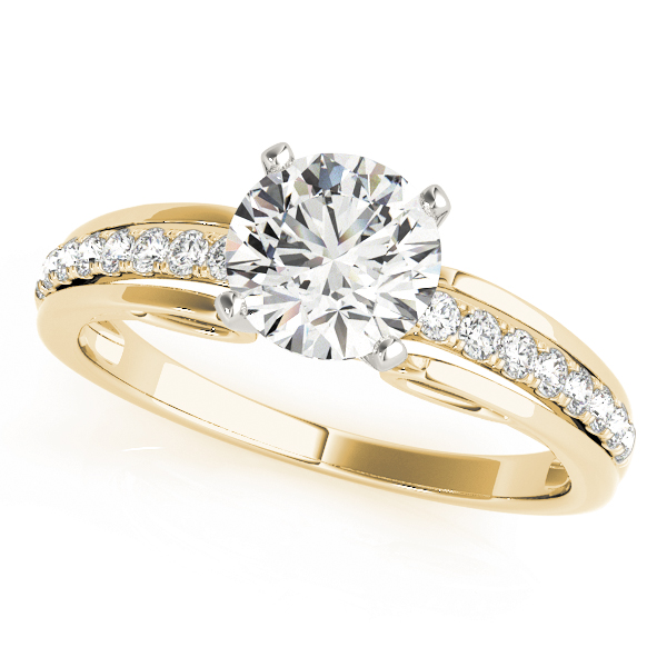 Single Row Prong Set Engagement Ring