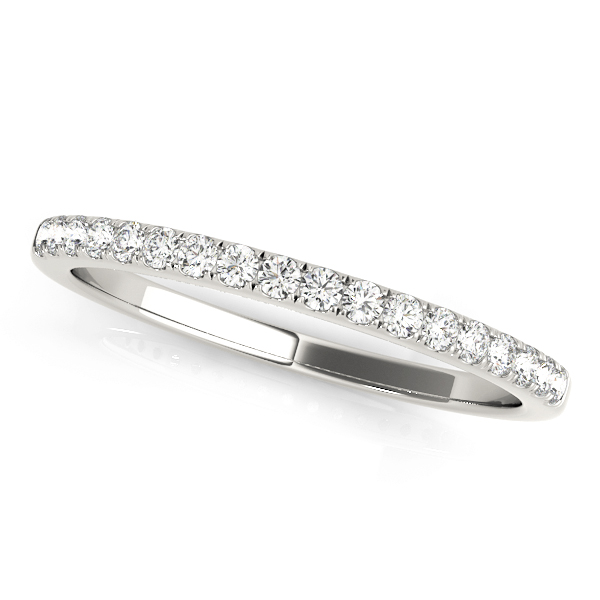 Single Row Prong Set Wedding Bands