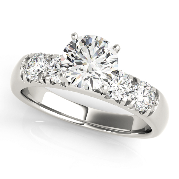 Single Row French Cut Engagement Rings